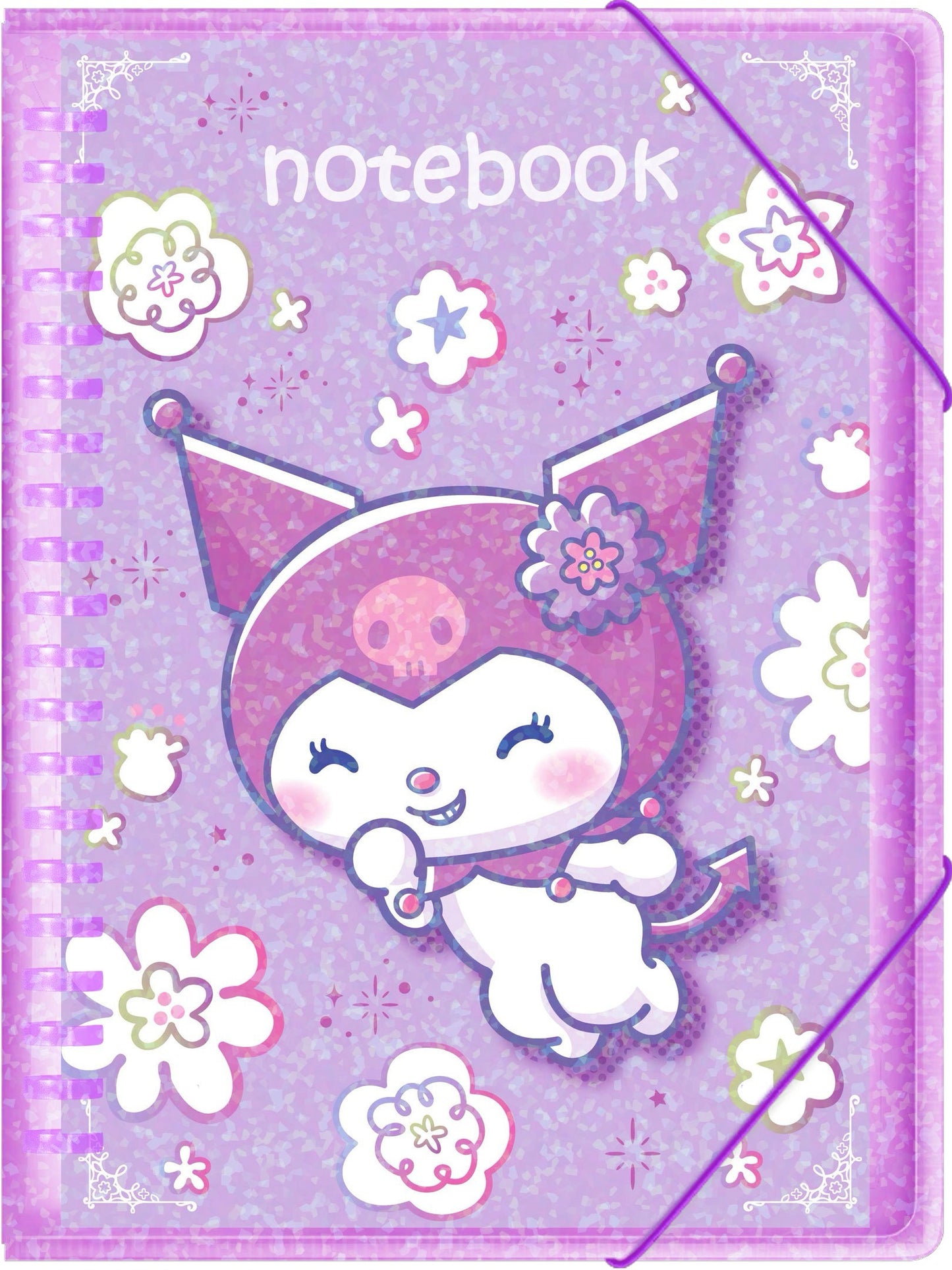 Glittery Spiral Sanrio Character Digital Planner,hellokitty,kuromi,cinnamoroll,melody, Kawaii Notebook for iPad, tablet,Goodnotes & Notability Journal, Hyperlinked Digital Stationery