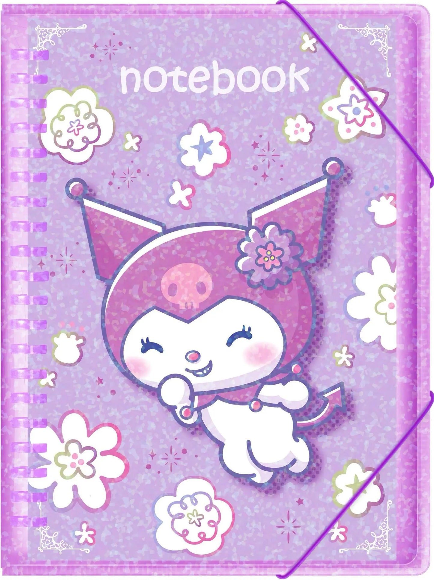 Glittery Spiral Sanrio Character Digital Planner,hellokitty,kuromi,cinnamoroll,melody,  Hyperlinked Goodnotes & Notability Journal Simple Planner