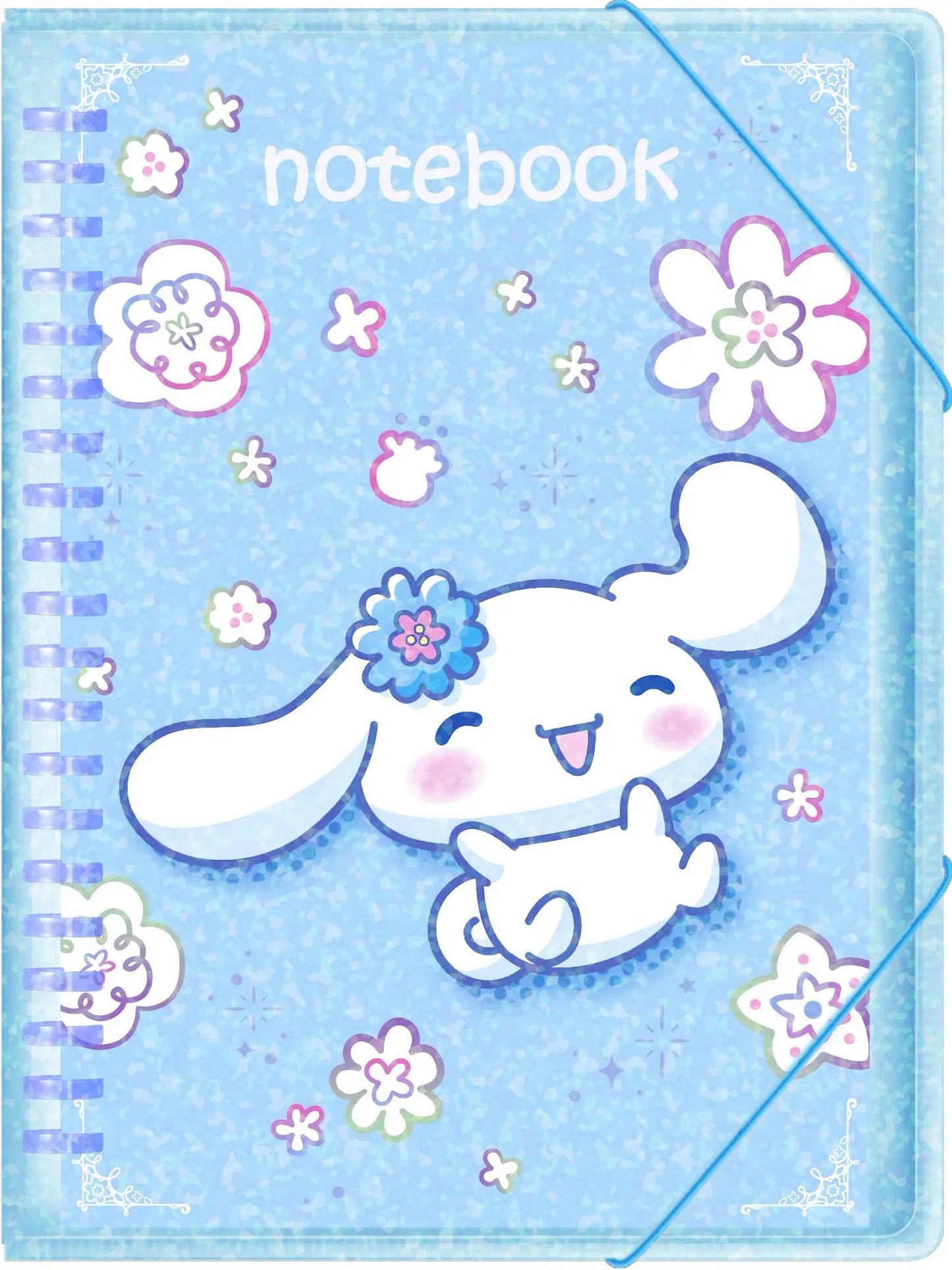 Glittery Spiral Sanrio Character Digital Planner,hellokitty,kuromi,cinnamoroll,melody,  Hyperlinked Goodnotes & Notability Journal Simple Planner