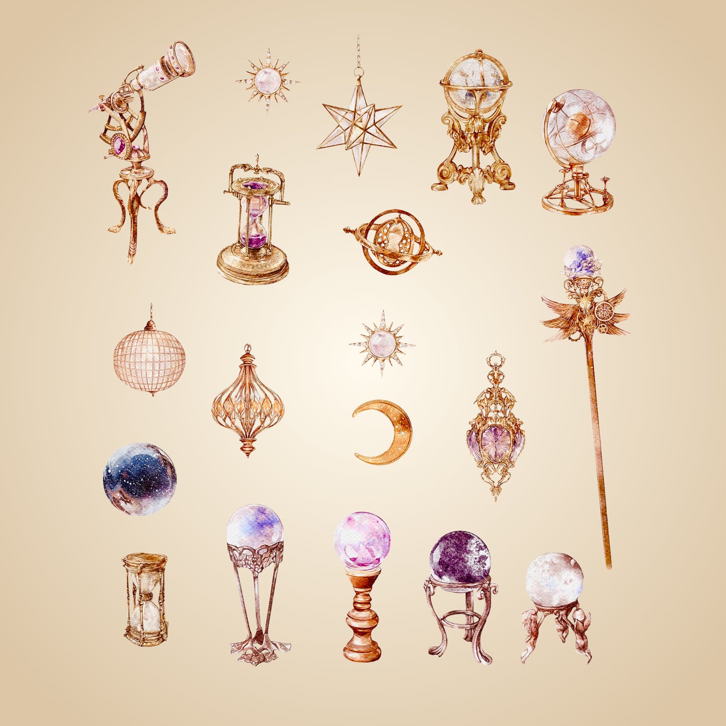 Hogwarts Illustrated Digital Sticker Pack – 123 HP Magic world Stickers Come with Goodnotes, Notability & PNG formats