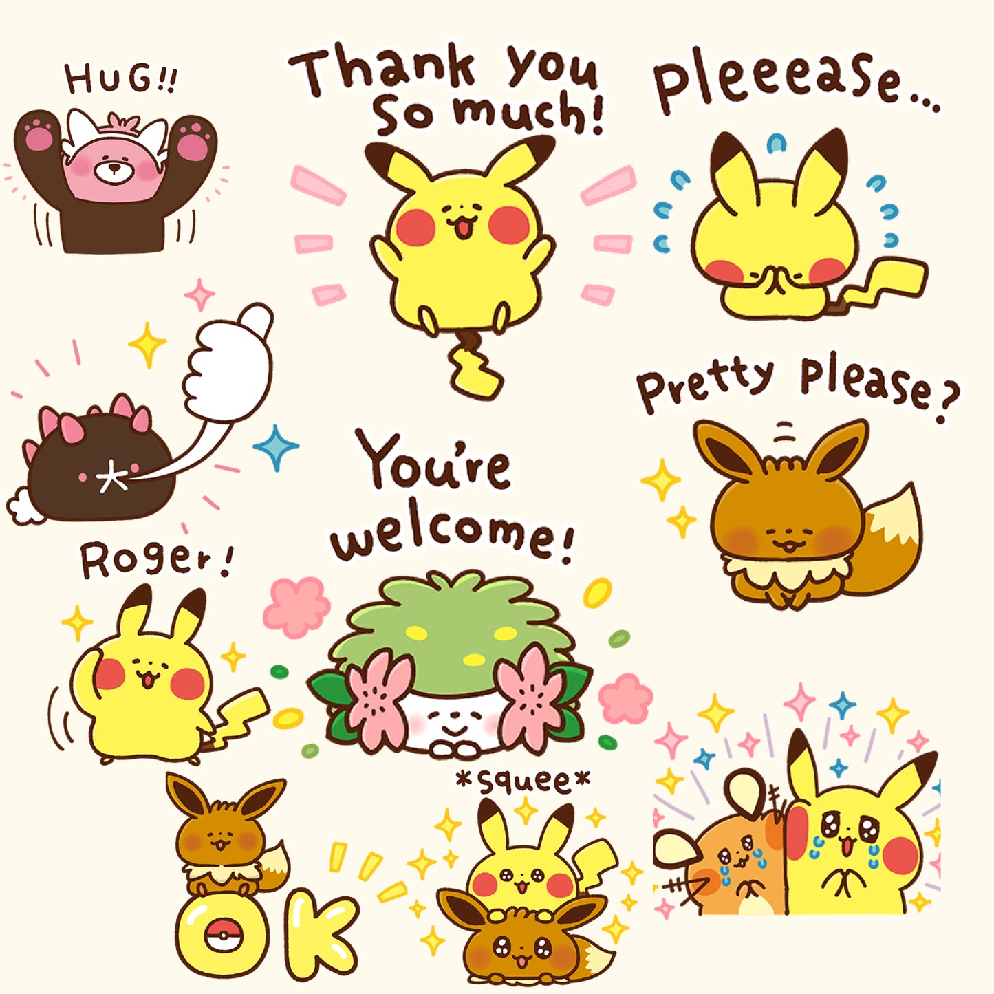 Pokémon Digital Sticker Pack | 40 Cute Illustrations for Planners, Journals & Scrapbooks