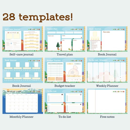 Cozy Island Life Planner 2026 Digital Planner | 118pages,28templates Cozy Aesthetic Journal