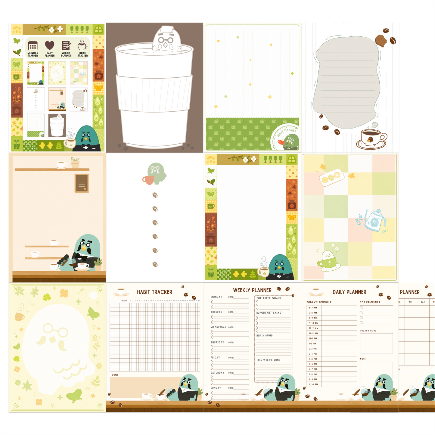 Animal Crossing Brewster Digital Planner|Monthly, Weekly, Daily Planner