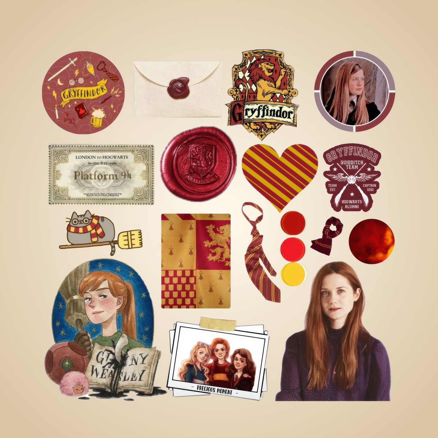 Hogwarts School Character Digital Sticker Pack – 50+ Transparent PNGs for Digital Planners & Journals, Harry Potter,Magical Aesthetic Stationery,Notability and Goodnotes