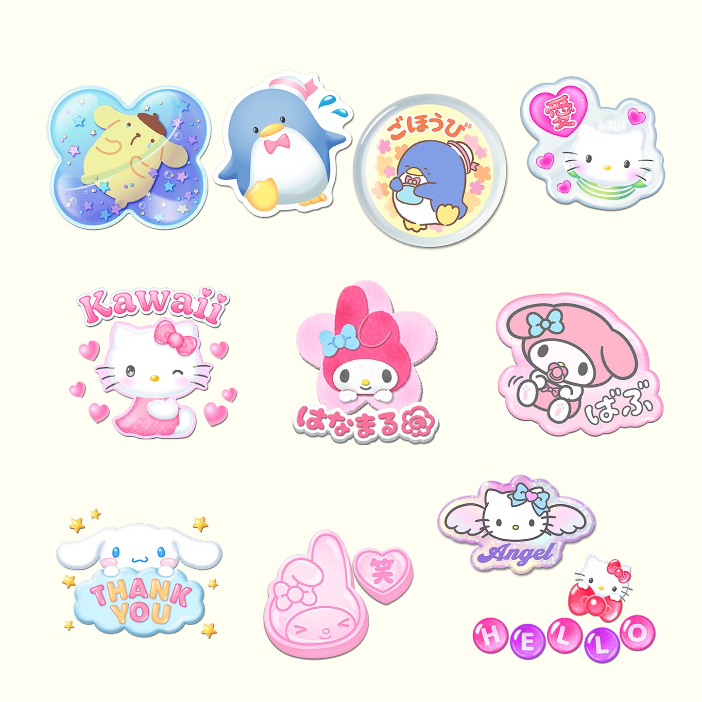 Sanrio 3D style sticker pack,40 png stickers(kitty\kuromi\melody\cinnamoroll\PomPomPurin\Pochacco,Notability,Goodnotes,ipad&tablets compatible stickers