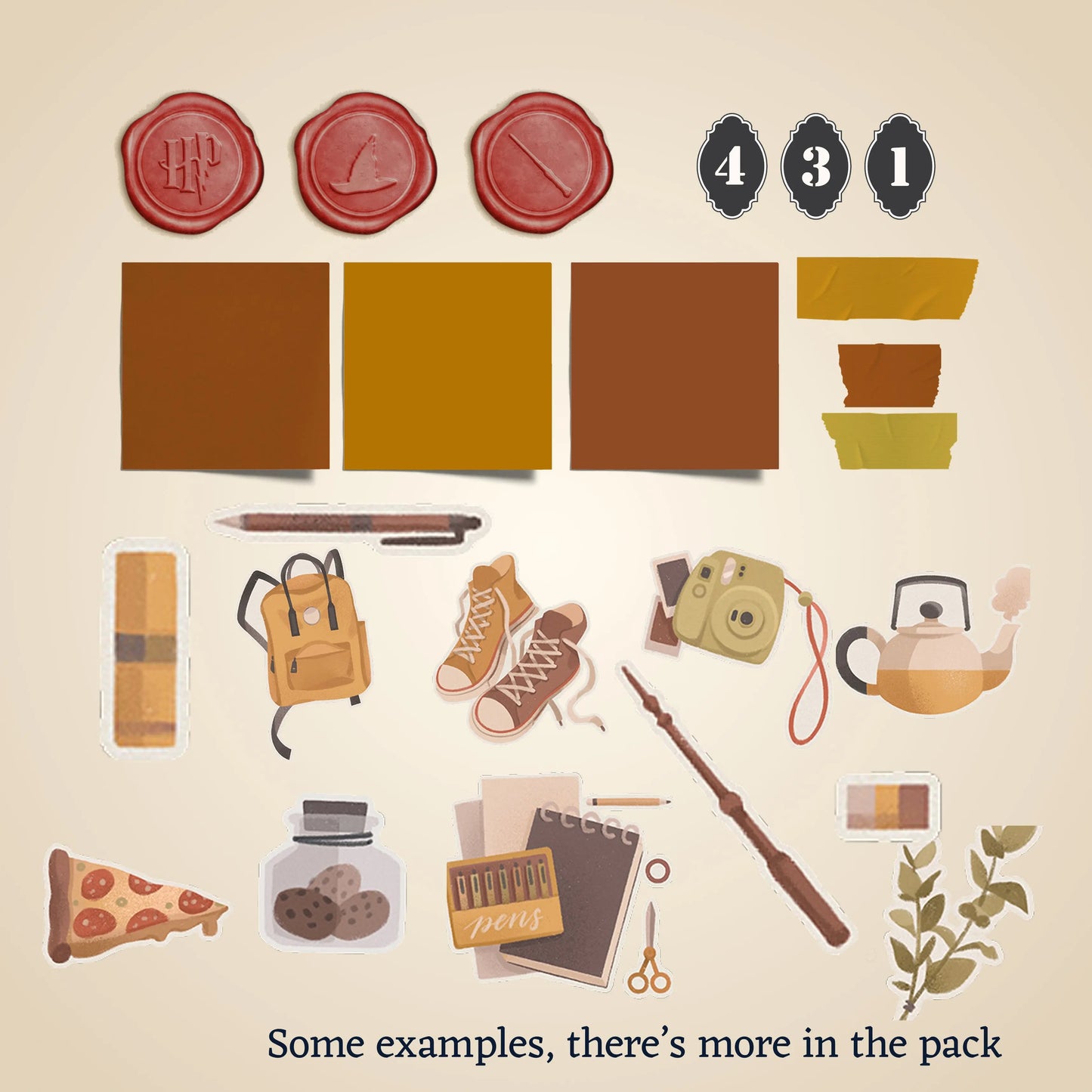 Hogwarts House Digital Planner Covers + Extra Stickers Set | 4 House Themes, Goodnotes & Notability&other apps compatible Simple Planner