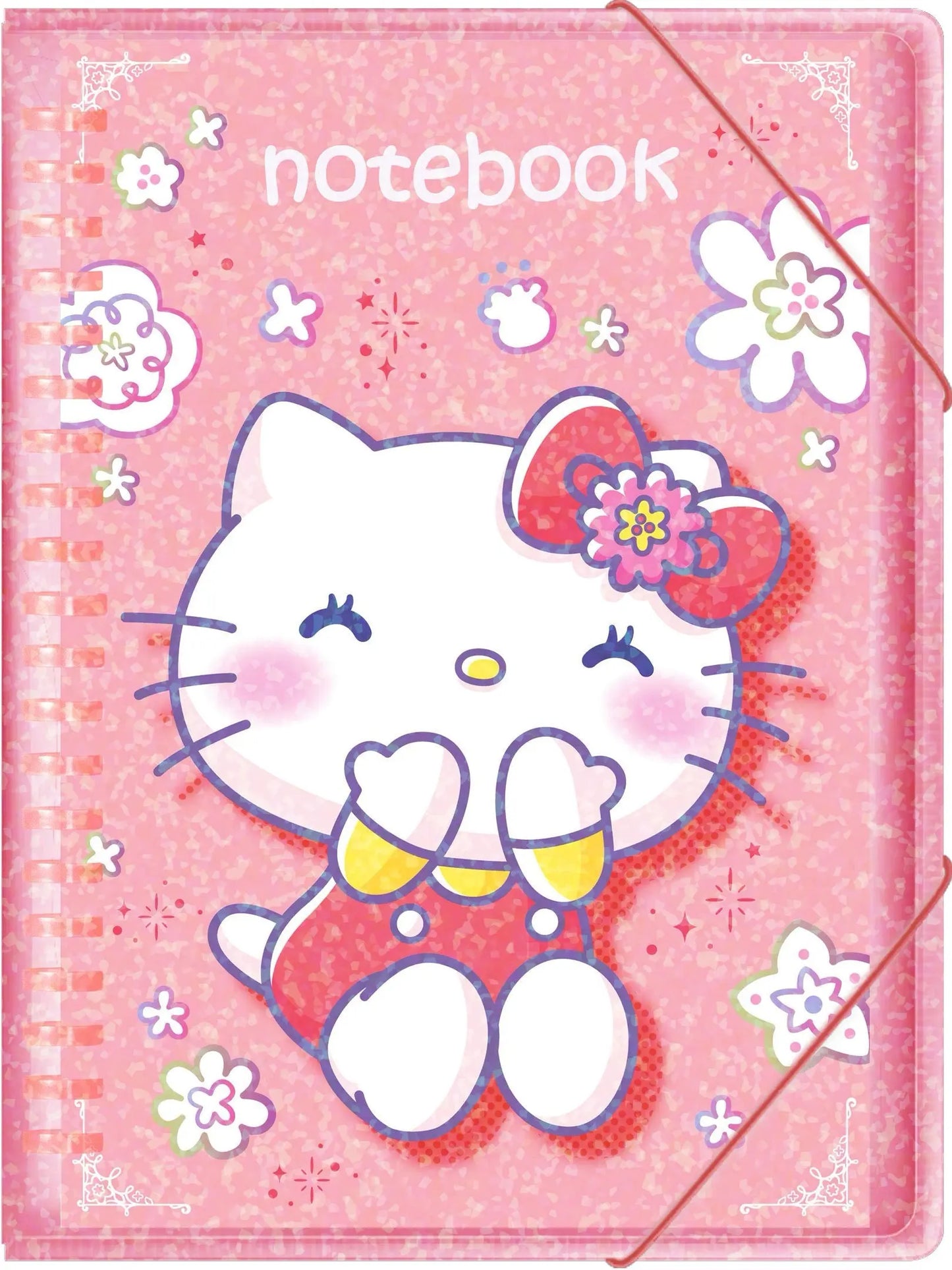 Glittery Spiral Sanrio Character Digital Planner,hellokitty,kuromi,cinnamoroll,melody,  Hyperlinked Goodnotes & Notability Journal Simple Planner