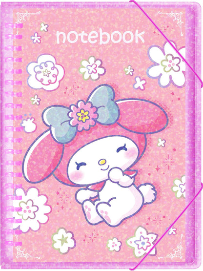 Glittery Spiral Sanrio Character Digital Planner,hellokitty,kuromi,cinnamoroll,melody, Kawaii Notebook for iPad, tablet,Goodnotes & Notability Journal, Hyperlinked Digital Stationery