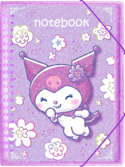 Glittery Spiral Sanrio Character Digital Planner,hellokitty,kuromi,cinnamoroll,melody, Kawaii Notebook for iPad, tablet,Goodnotes & Notability Journal, Hyperlinked Digital Stationery