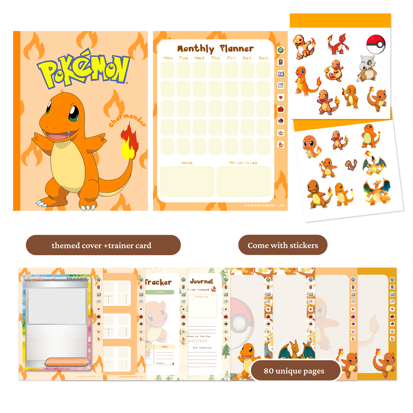 Pokémon Digital Planner | Pikachu,Bulbasu,Charmander&More coming