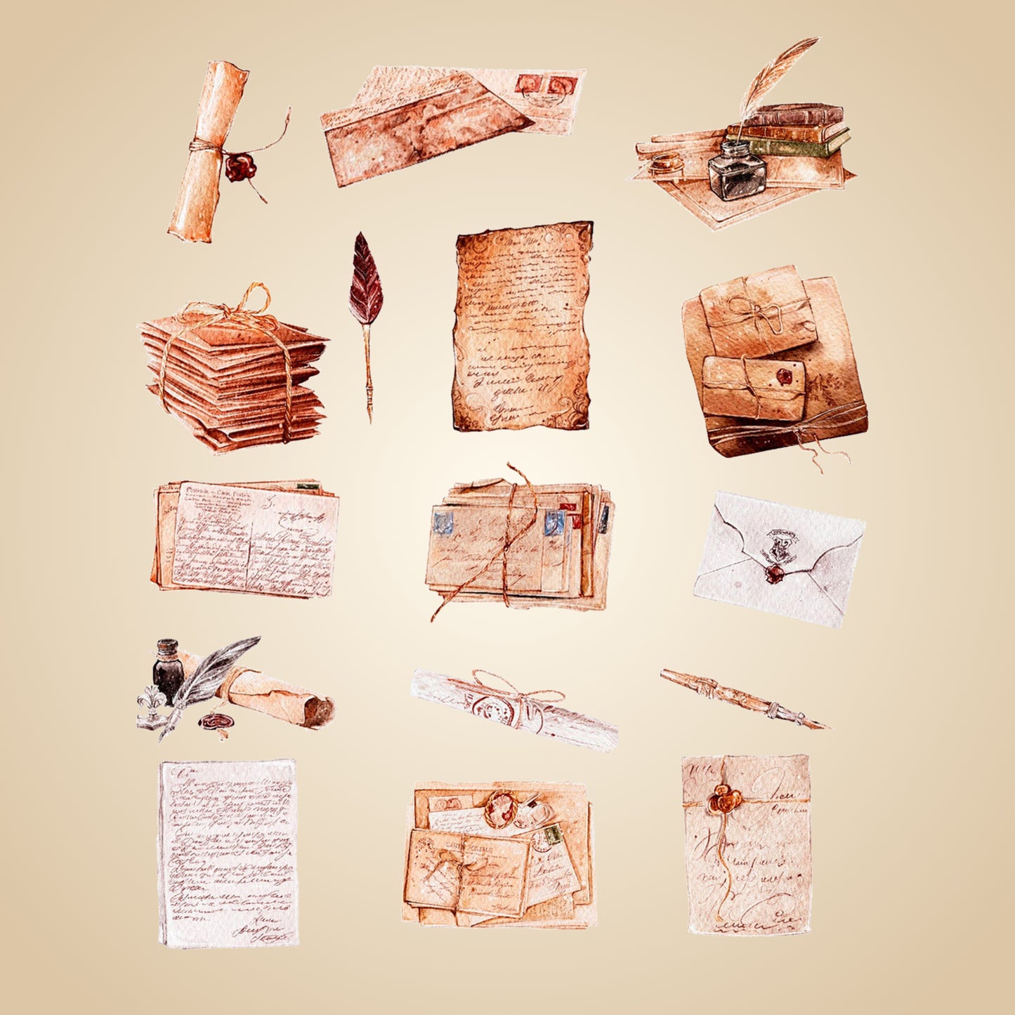 Hogwarts Illustrated Digital Sticker Pack – 123 HP Magic world Stickers Come with Goodnotes, Notability & PNG formats