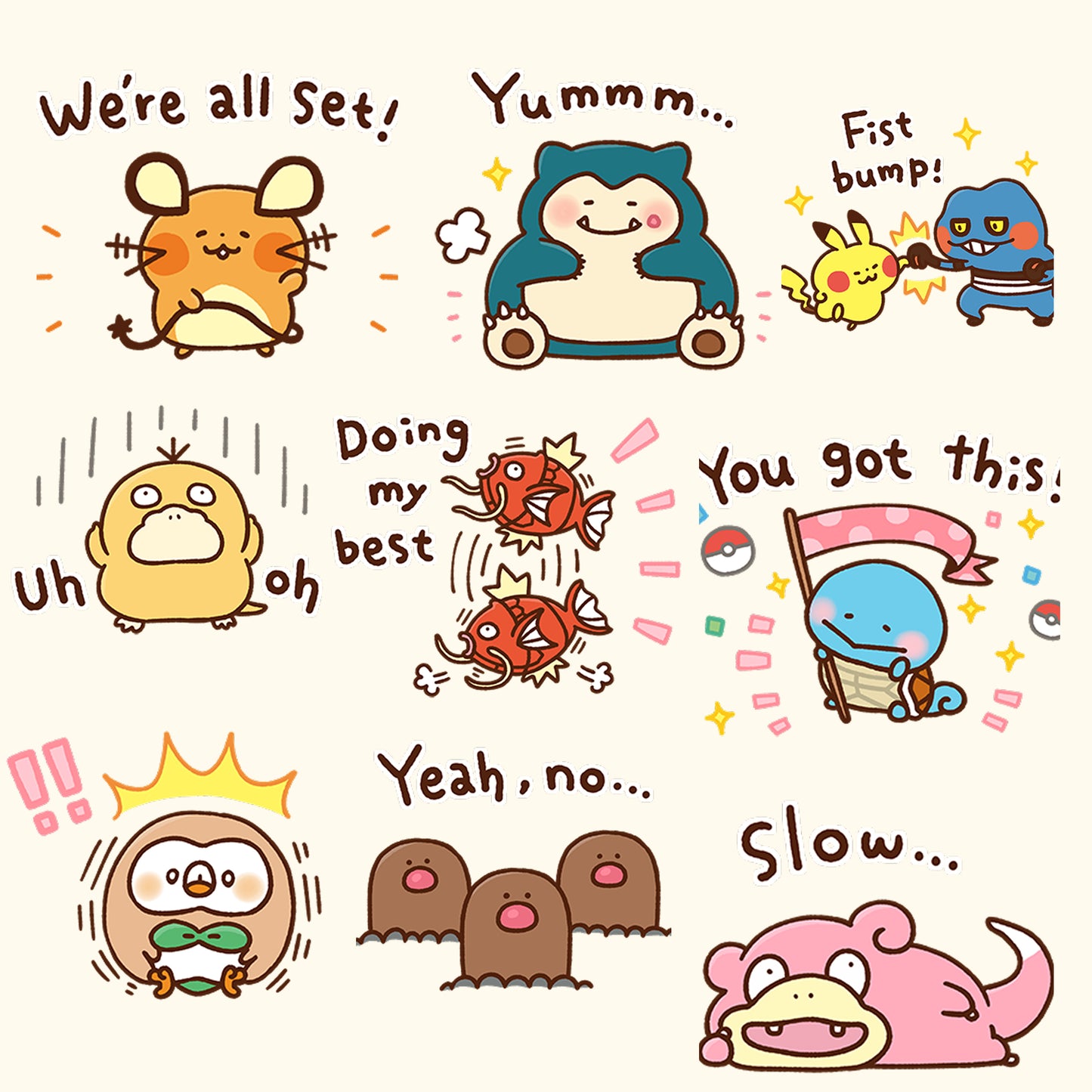 Pokémon Digital Sticker Pack | 40 Cute Illustrations for Planners, Journals & Scrapbooks