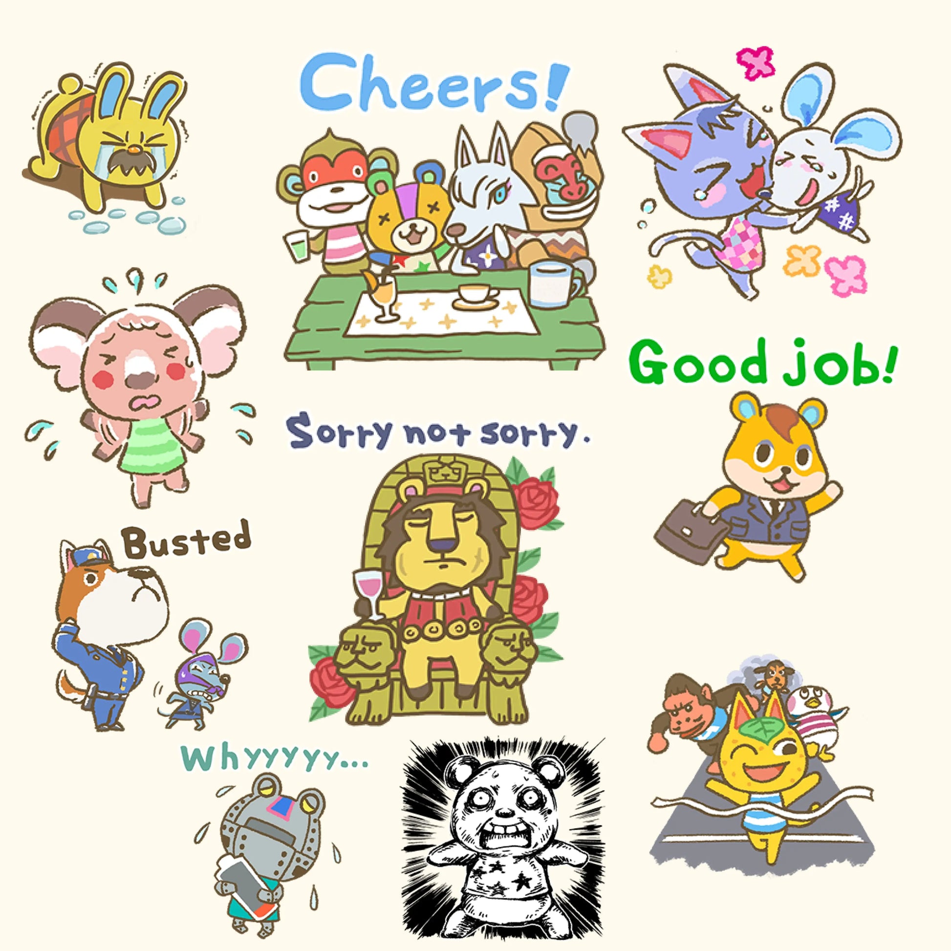 Animal Crossing stickers，40 Png stickers Simple Planner