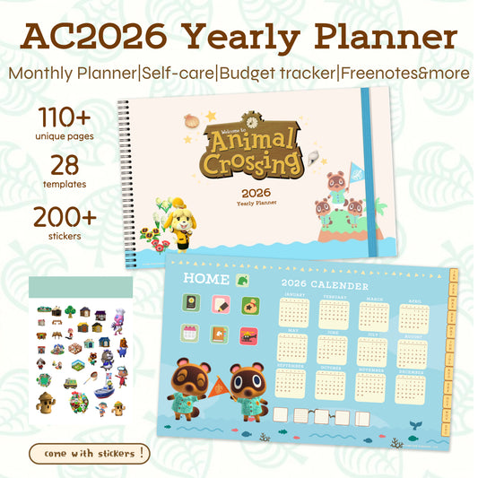 Animal Crossing Inspired 2026 Digital Planner | 118pages,28templates Cozy Aesthetic Journal