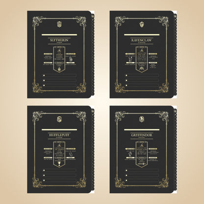 Hogwarts Illustration Digital Planner, Harry Potter iPad Journal, Gryffindor Slytherin Ravenclaw Hufflepuff Planner, Dark Paper, Hyperlinked Digital Organizer, Magic-Themed Study Template