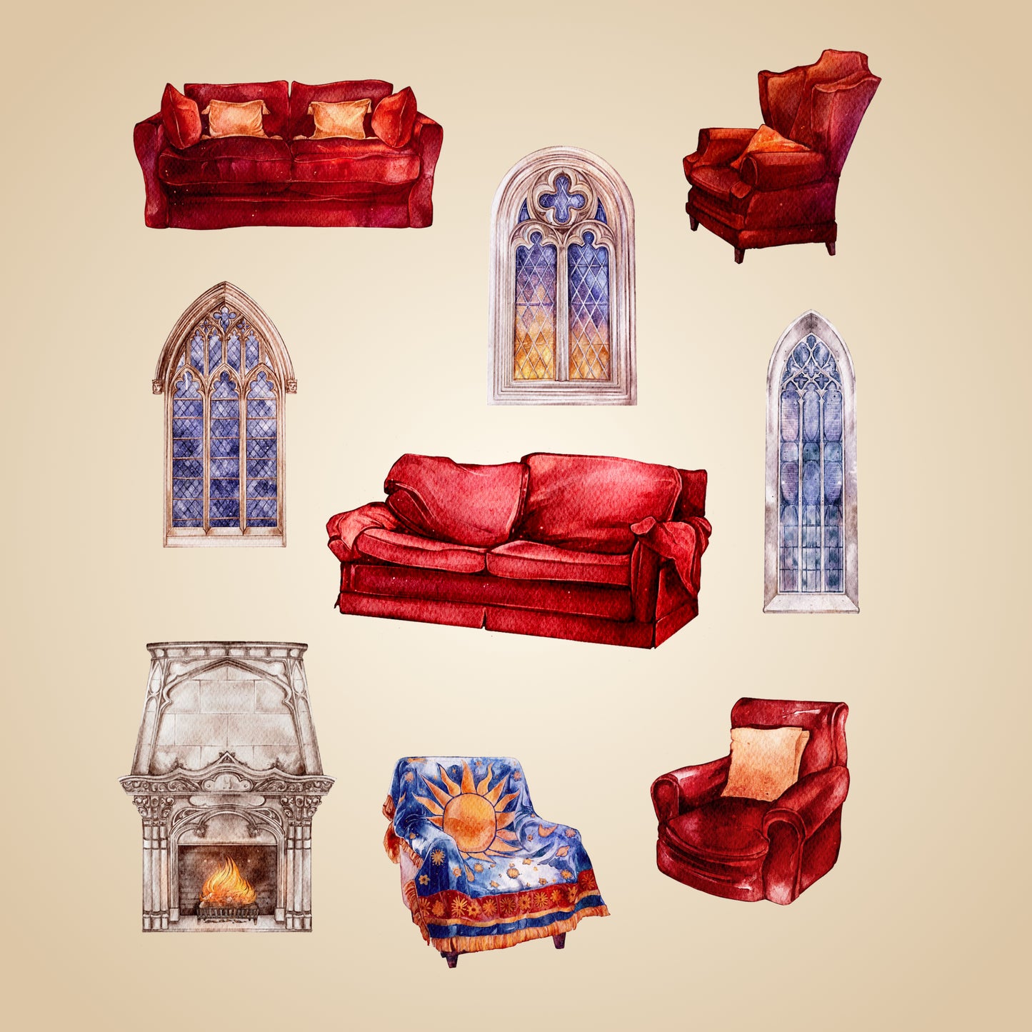 Hogwarts Holiday Stickers Pack — 100+ Magical Christmas Designs