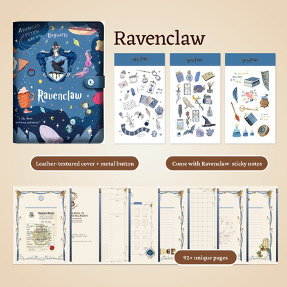 Hogwarts Illustrated Digital Planner,Hyperlinked 4 House Themes Planner Simple Planner