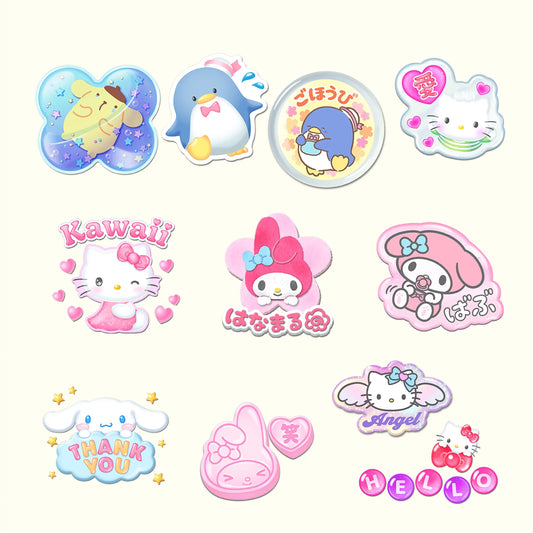 Sanrio 3D style sticker pack,40 png stickers(kitty\kuromi\melody\cinnamoroll\PomPomPurin\Pochacco,Notability,Goodnotes,ipad&tablets compatible stickers Simple Planner