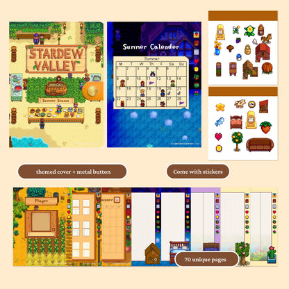 Stardew Valley Digital Journal, Cozy Farm-Themed Planner for iPad & Tablets | Goodnotes, Notability&more Simple Planner