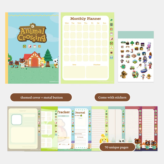 Animal Crossing Digital Planner | Cute Self-Care Journal, Budget Tracker, Monthly Calendar & Notes Simple Planner