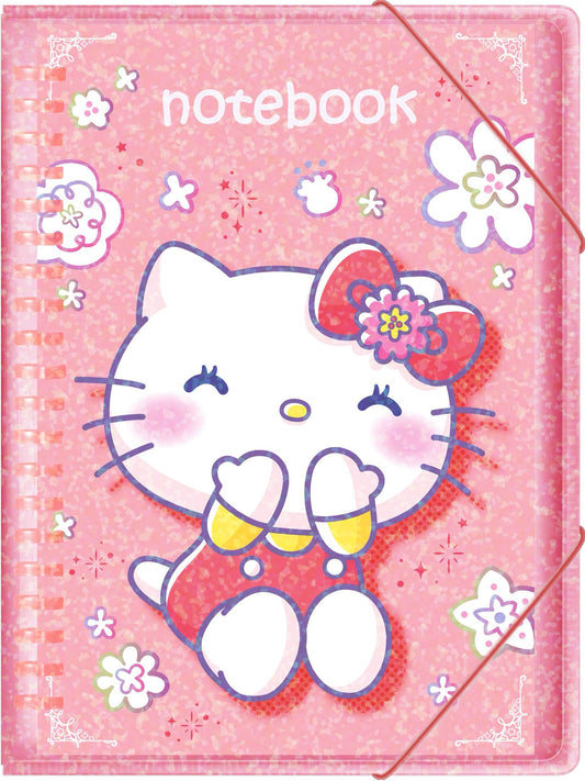 Glittery Spiral Sanrio Character Digital Planner,hellokitty,kuromi,cinnamoroll,melody, Kawaii Notebook for iPad, tablet,Goodnotes & Notability Journal, Hyperlinked Digital Stationery