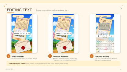 Cozy pixel wedding invitation suite shown as printed cards