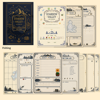 Vintage Stardew Valley Digital Planner Notebook