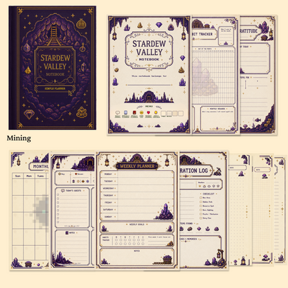 Vintage Stardew Valley Digital Planner Notebook