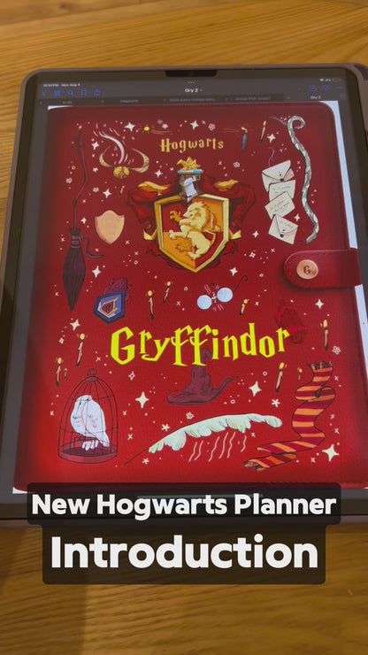 Hogwarts Houses Illustrated Digital Planners – Hyperlinked Notebooks with Stickers (Gryffindor, Slytherin, Ravenclaw, Hufflepuff)， Notability, GoodnotesNotes, Notion compatible, ipad